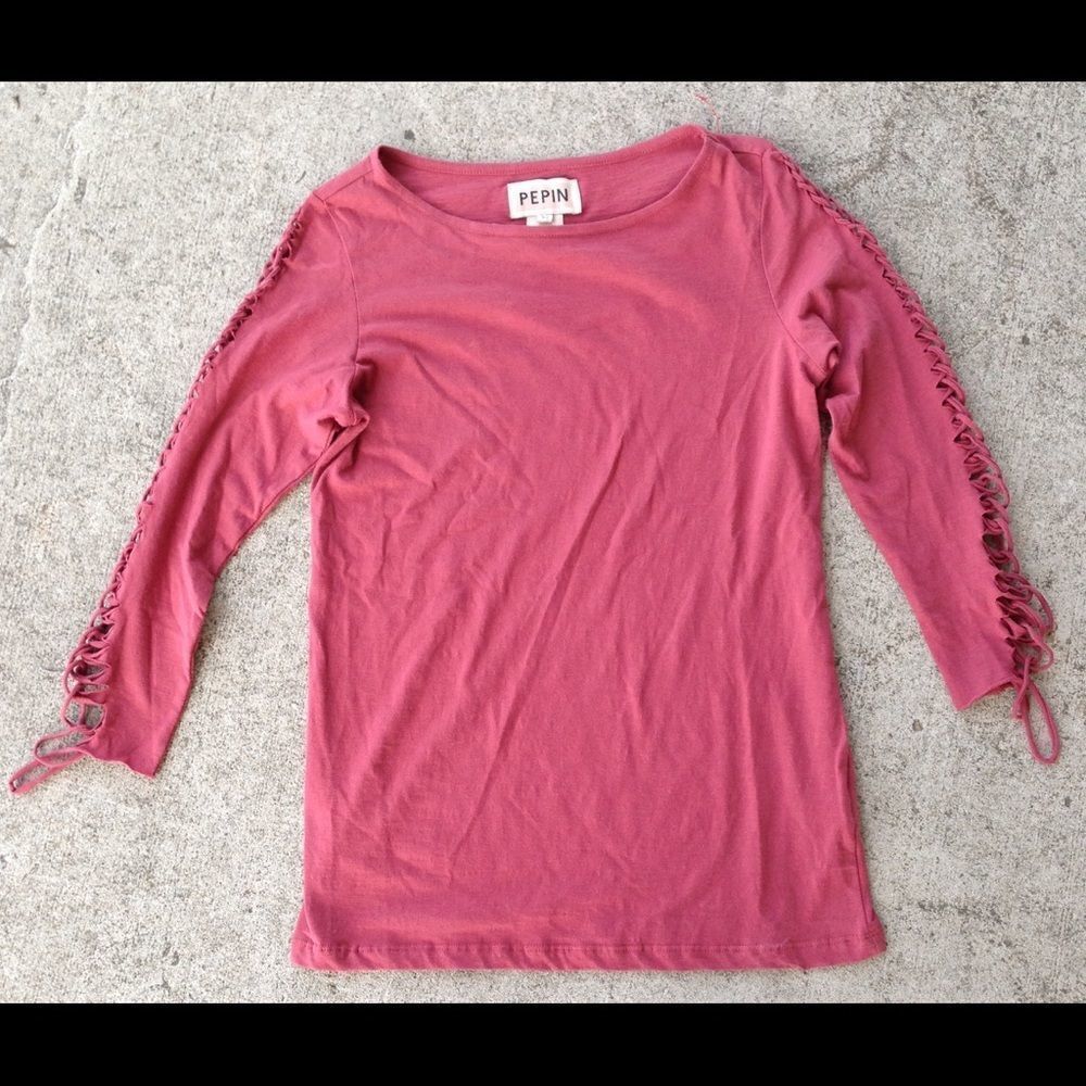 NWT Pepin Anthropologie dusty rose tee. XS